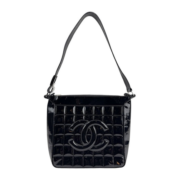 CHANEL Black Leather Shoulder Bag - Picture 1 of 5